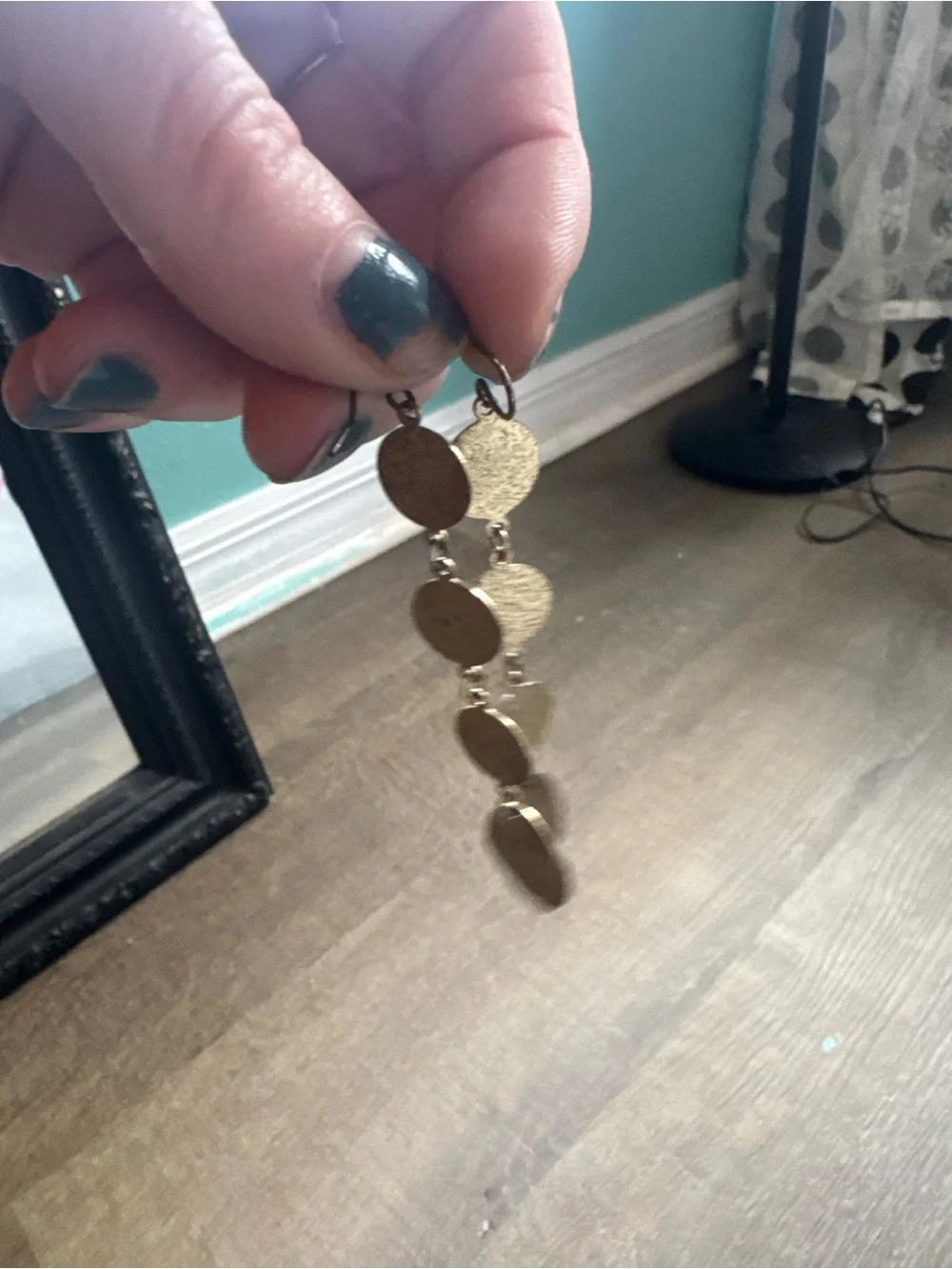 Dainty Gold-Tone Multi Disc Drop Earrings for Women
